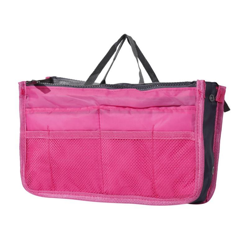 Outdoor-Reise-Damen-Multifunktions-Kulturbeutel, Kosmetik-Aufbewahrungstasche, große Kapazität, Reißverschlusstasche rose rot von Joom DACH