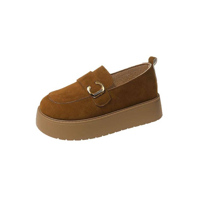 Outdoor Schuhe Damen Slipper Damen High Heels Plateau Freizeit Pumps Damen Metalldekoration Slip-on Nähschuhe Damen 40 braun von Joom DACH