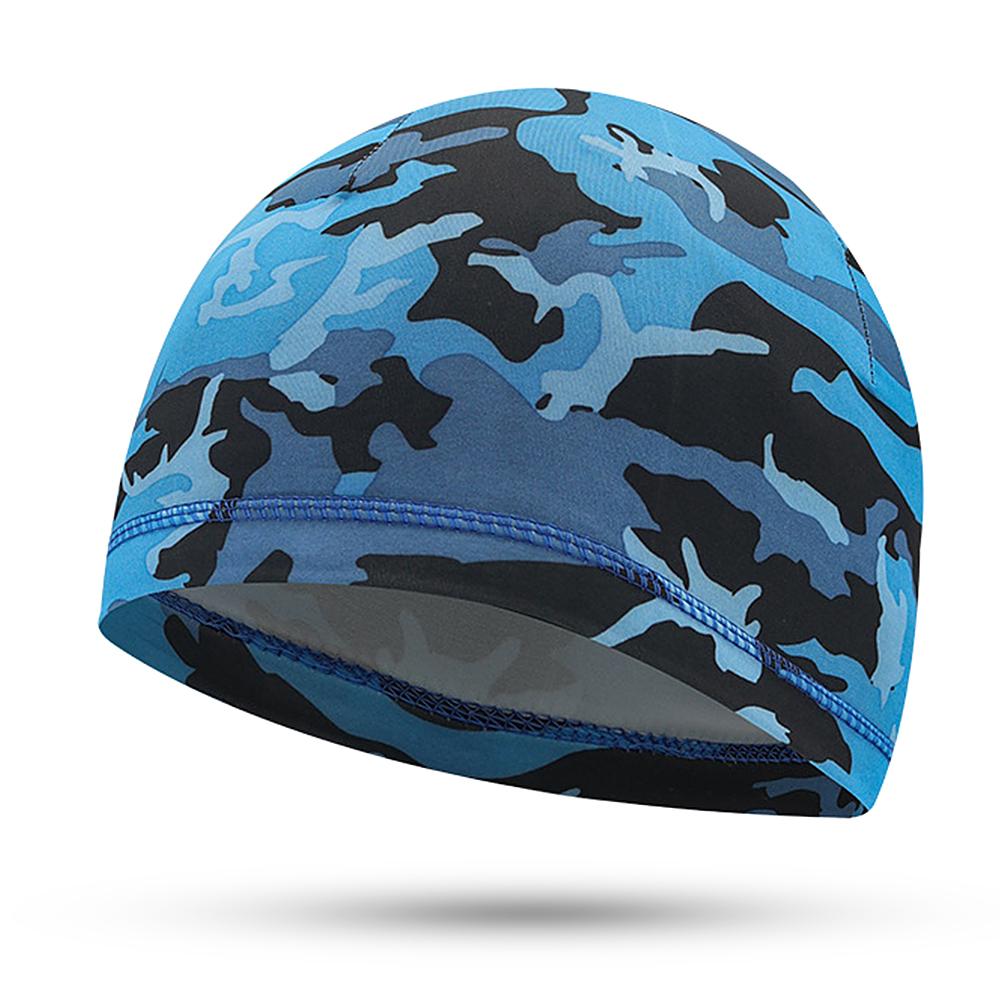 Outdoor-Sport Männer Radfahren Kappe Fahrrad Helm Liner Laufen Skifahren Motorrad Beanie Cap schwarz/blau von Joom DACH