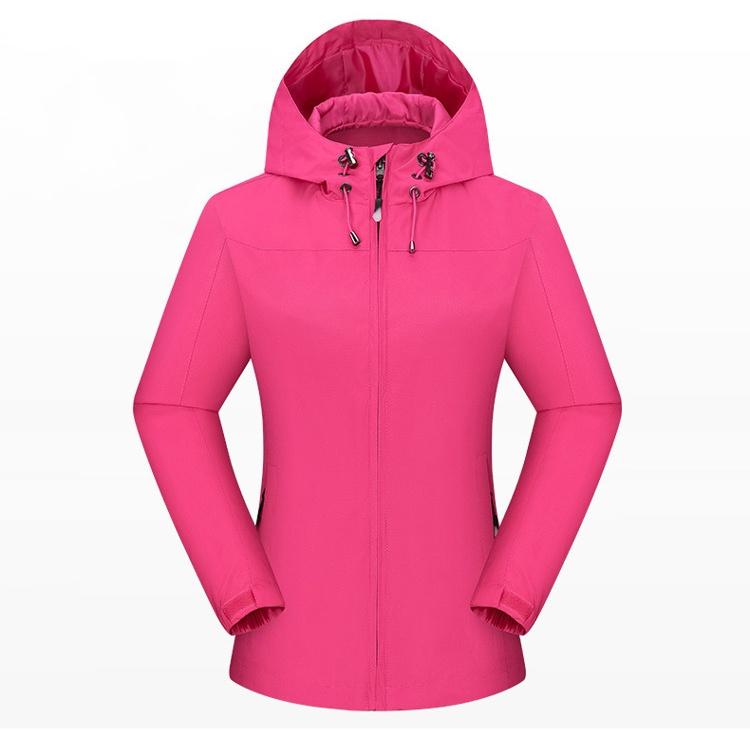 Outdoor Winddicht und Wasserdicht Vier Jahreszeiten Bergsteigeranzug Jacke Damen Dünne Frühling und Herbst Einlagige Jacke Jacke L rose rot von Joom DACH