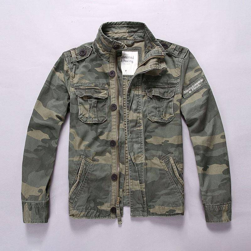 Outwear Camouflage Fashion Jacke Herren Casual Kapuzen-Reißverschlussmantel Militärische winddichte Bomberjacke XXL armee grüne Outwear Camouflage Fashion Jacke Herren Casual Kapuzen-Reißverschlussmantel Militärische winddichte Bomberjacke XXL armee grüne von Joom DACH