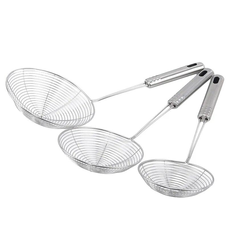 Oval Skimmer Edelstahl Filter Mesh Öl Topf Lebensmittel Filter Kochgeschirr Sieb Gebraten Filter Küche Sieb Backen Kochen Werkzeug von Joom DACH