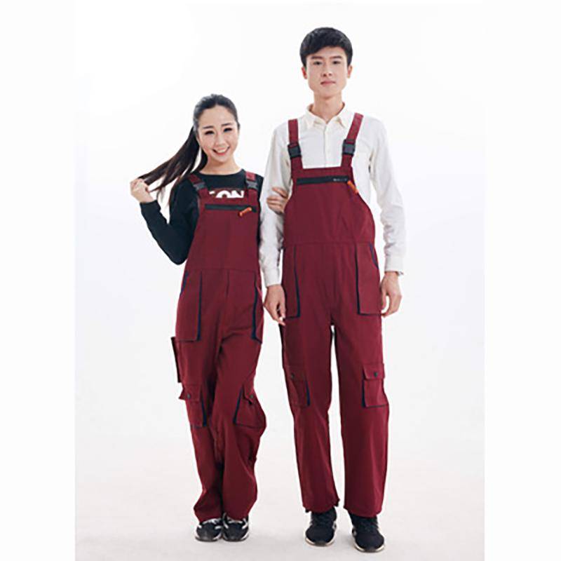 Overall Freizeit Arbeitskleidung Übergröße Ärmellos Latzhose Schutzoverall Trägeroveralls Hosenschlitztaschen Uniformen Damen Herren XS rot von Joom DACH