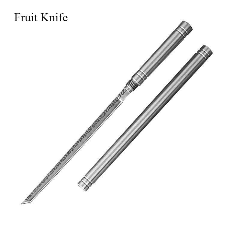Overlord Stick Mini Edelstahl Obstschäler Haushalt Tragbares Teemesser Kreatives kleines gerades Messer silber von Joom DACH