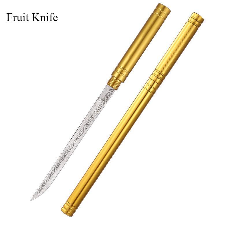 Overlord Stick Mini Edelstahl Obstschäler Haushalt Tragbares Teemesser Kreatives kleines gerades Messer gold von Joom DACH