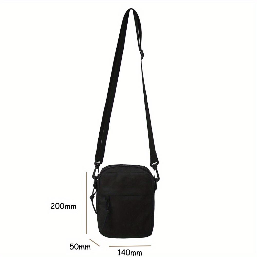 Oxford Damen Umhängetaschen Kleine Schulterhandtaschen für Männer Einfarbige Telefontaschen Mini Messenger Bags schwarz von Joom DACH