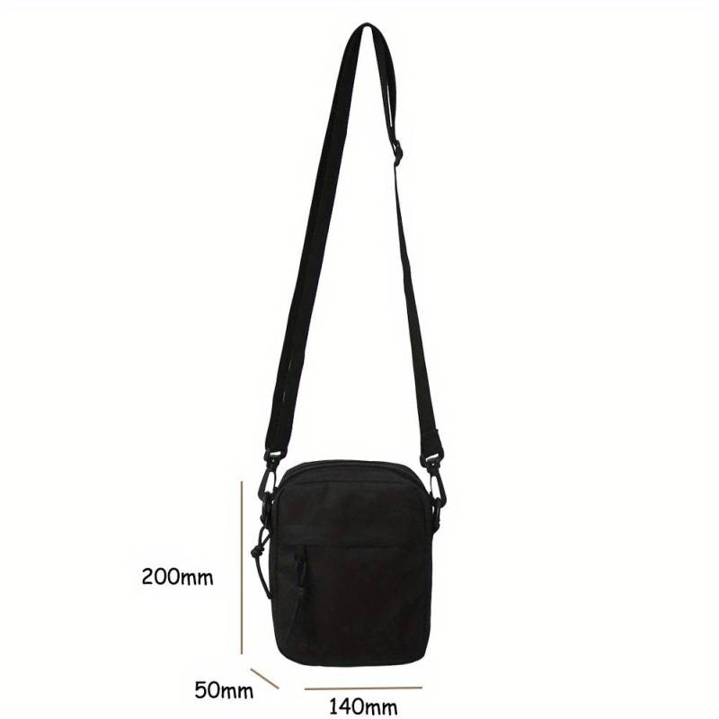 Oxford Damen Umhängetaschen Kleine Schulterhandtaschen für Männer Einfarbige Telefontaschen Mini Messenger Bags schwarz von Joom DACH