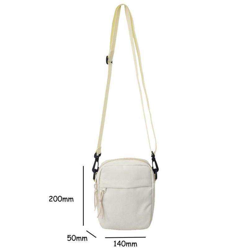 Oxford Damen Umhängetaschen Kleine Schulterhandtaschen für Männer Einfarbige Telefontaschen Mini Messenger Bags beige von Joom DACH