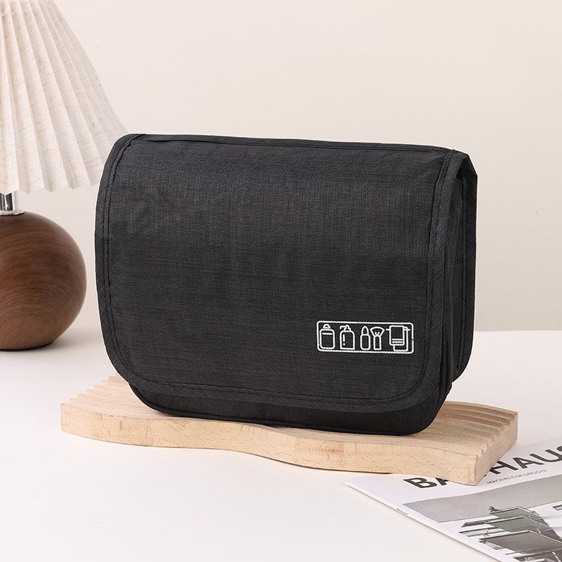 Oxford-Gewebe Männer Business tragbare Aufbewahrungstasche Toilettenartikel Organizer Frauen Kosmetiktasche wasserdicht hängen Reise Waschbeutel 1PCS schwarz von Joom DACH
