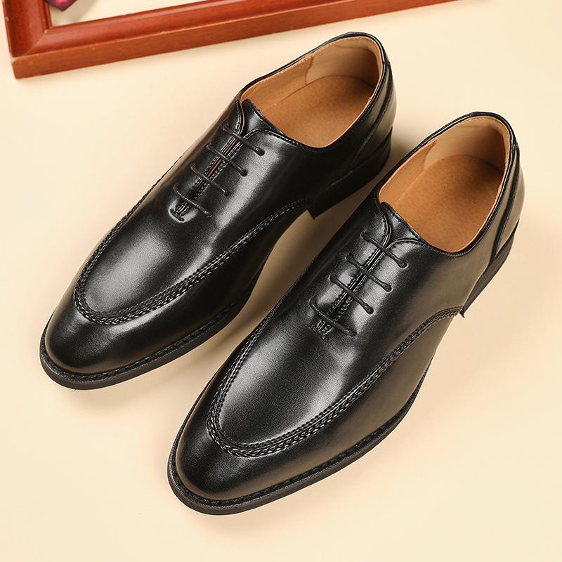 Oxford Schuhe Lederschuhe Herren Braun Neu Business Britischer Stil Formelle Kleidung Hochzeitsschuhe Spitze Zehenpartie Schnürung Herrenschuhe Lässig Mode 47 schwarz von Joom DACH