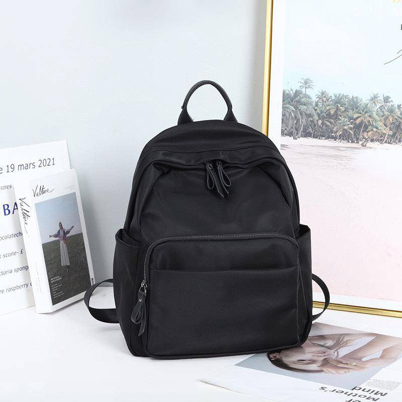 Oxford Tuch Rucksack Mode Damen Leichte Hochwertige Schultasche Weibliche Casual Rucksack schwarz von Joom DACH