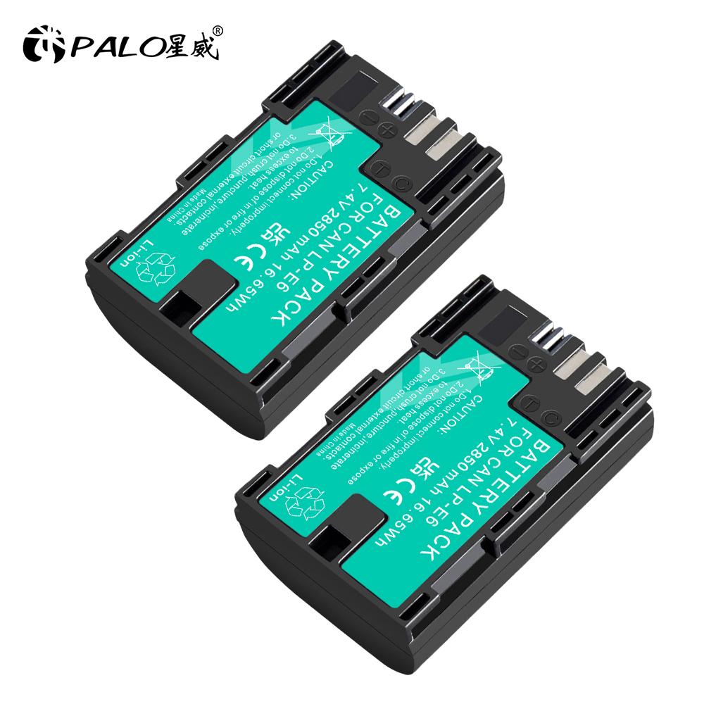 PALO 2000mAh LP-E6 LP E6 LP-E6N Kamera Akku für Canon EOS 5DS 5D Mark II Mark III 6D 7D 60D 60Da 70D 80D DSLR EOS 5DSR 1PCS schwarz von Joom DACH