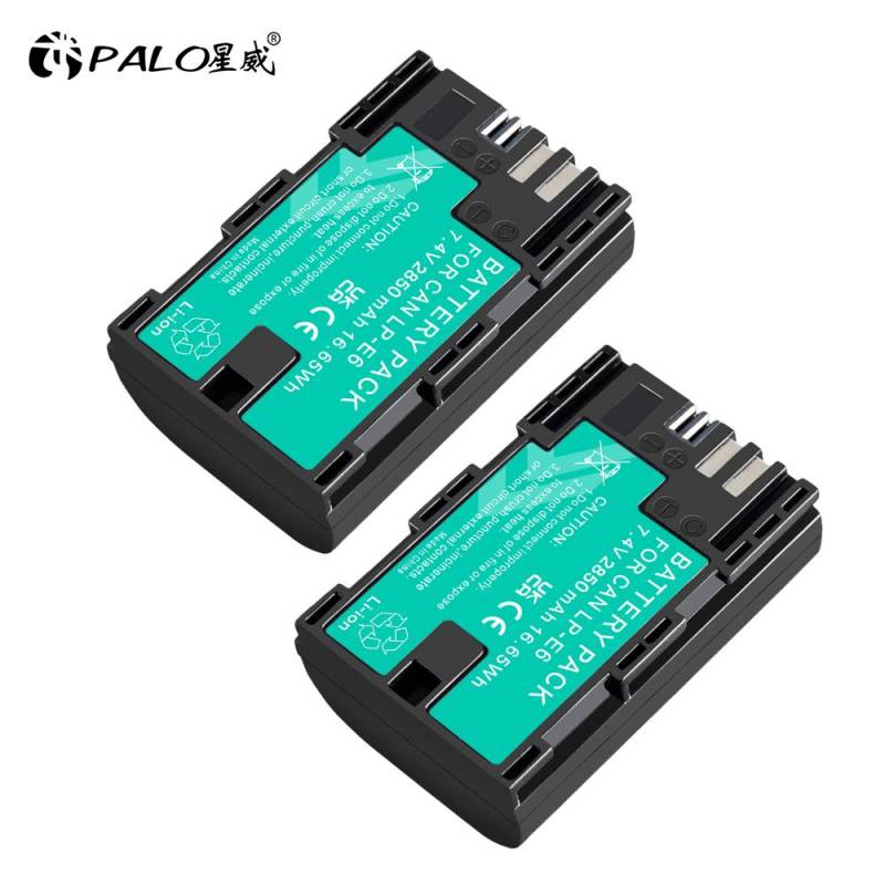 PALO 2000mAh LP-E6 LP E6 LP-E6N Kamera Akku für Canon EOS 5DS 5D Mark II Mark III 6D 7D 60D 60Da 70D 80D DSLR EOS 5DSR 1PCS schwarz von Joom DACH