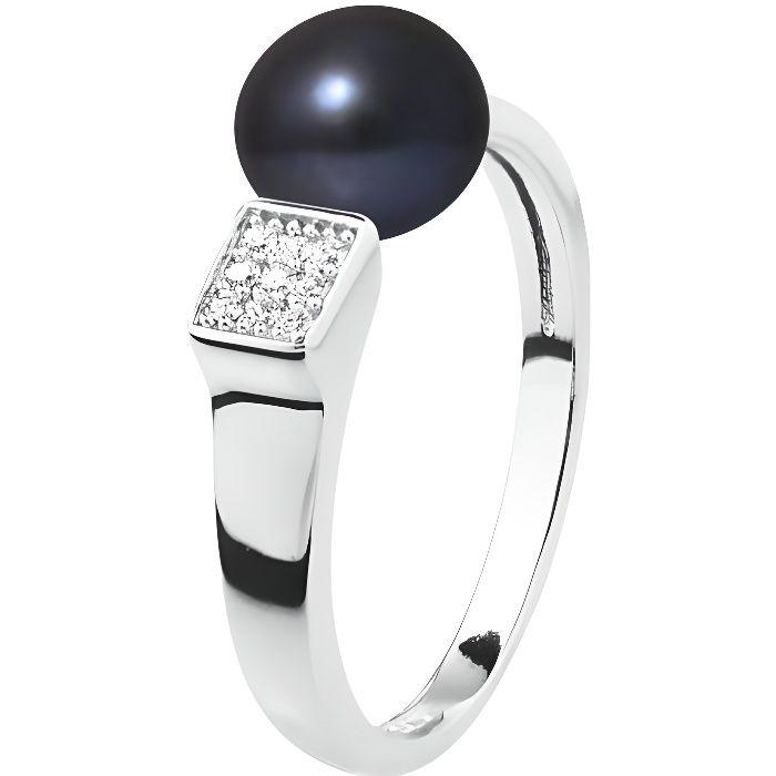 PERLINEA – Moderner Armreif mit echten Süßwasser-Zuchtperlen, 8–9 mm Knopf – Schwarzer Tahiti – 925 Tausendstel Silber – Damenschmuck von Joom DACH