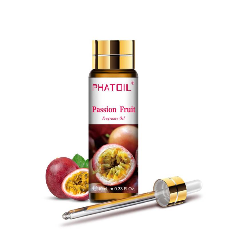 PHATOIL 10 ml ätherisches Erdbeer-Kokos-Mango-Fruchtöl für Lipgloss, Kerzen, Seife, Aromatherapie, Diffusoren, Massagedüfte Passion Fruit von Joom DACH