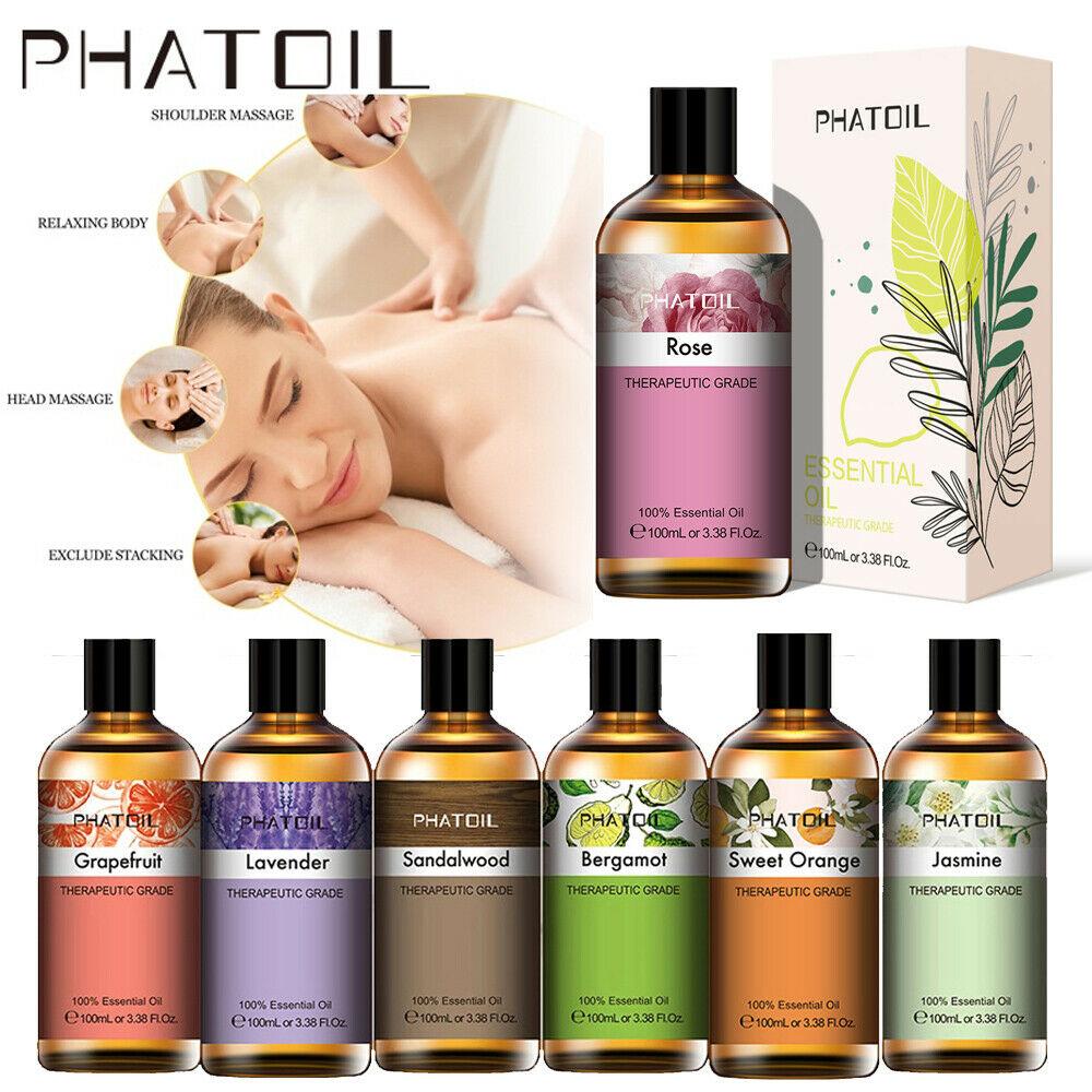 PHATOIL 100 ml Ylang Ylang Vanille Geranie Blumenduftöl Jojobaöl DIY Düfte Kerze Gesunde Beruhigende Luft Frische Pflege Spa Körpermassage Sweet Orange von Joom DACH
