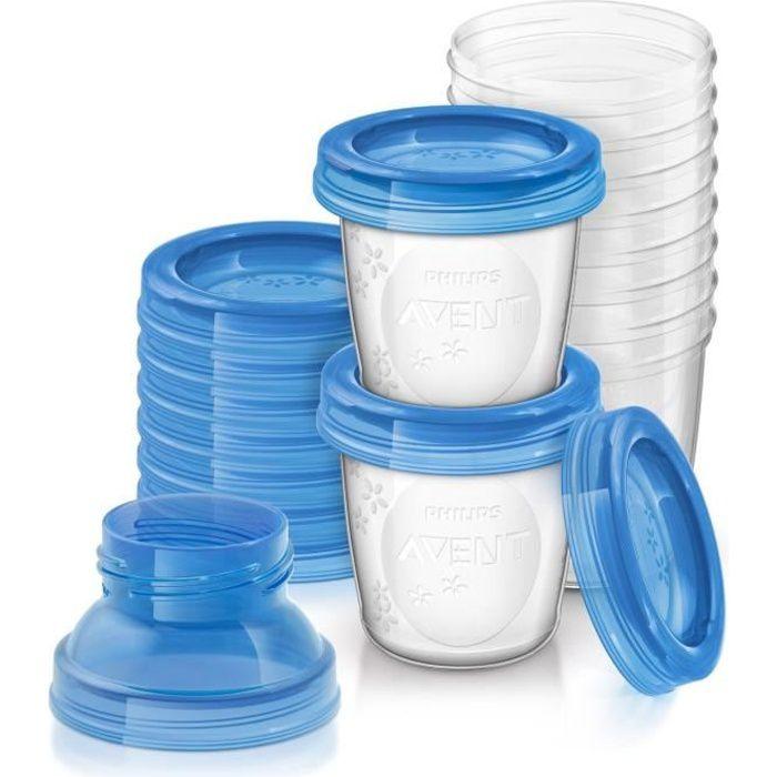 Vorratsgläser - PHILIPS AVENT - Muttermilch - 10 Gläser 180ml + 2 Adapter von Joom DACH