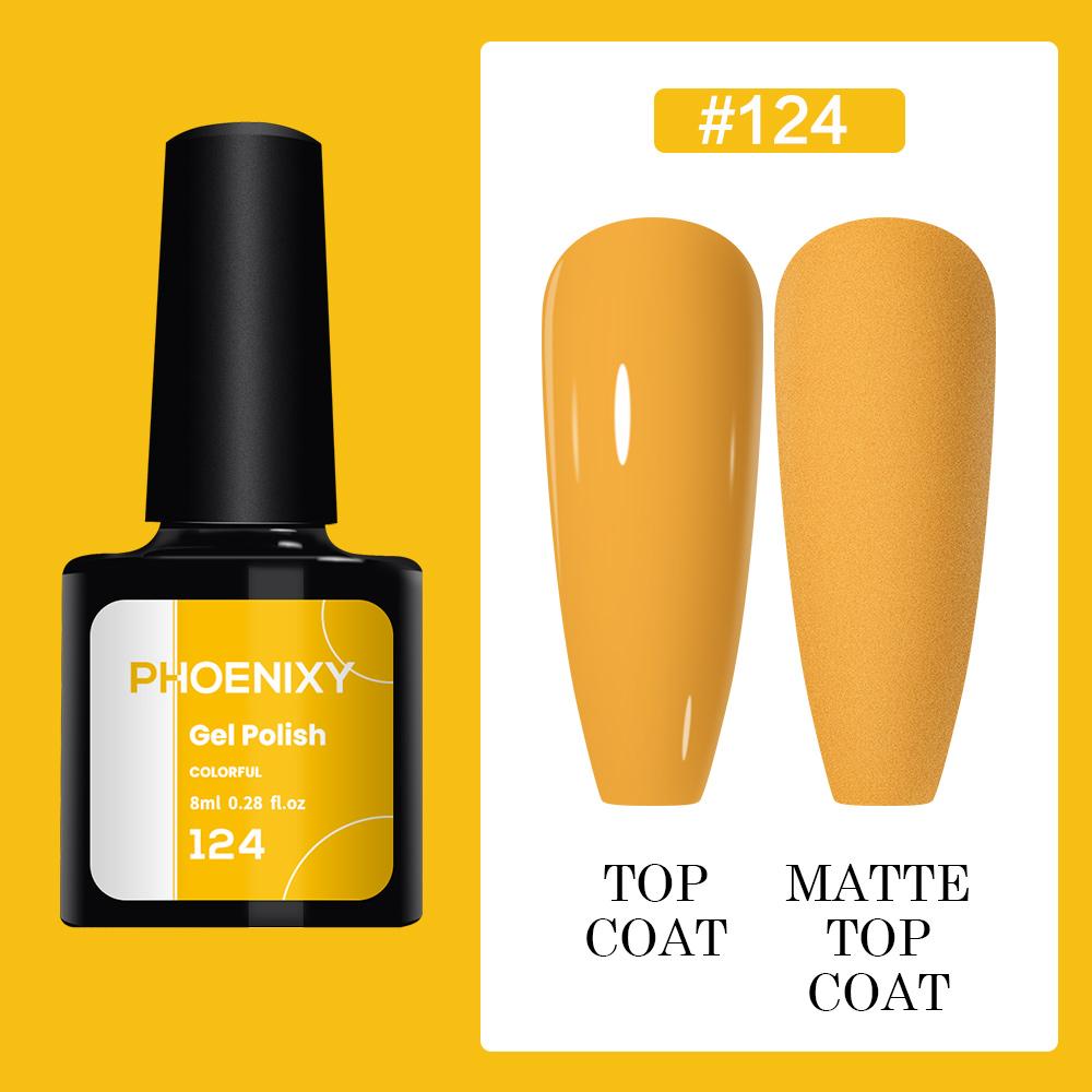 PHOENIXY 100 STÜCKE Nagellack UV LED Nail art Hybrid Lack Liner Gel Maniküre Kunst Semi Permanent Base Top Coat Gel Farben Gel 124 von Joom DACH