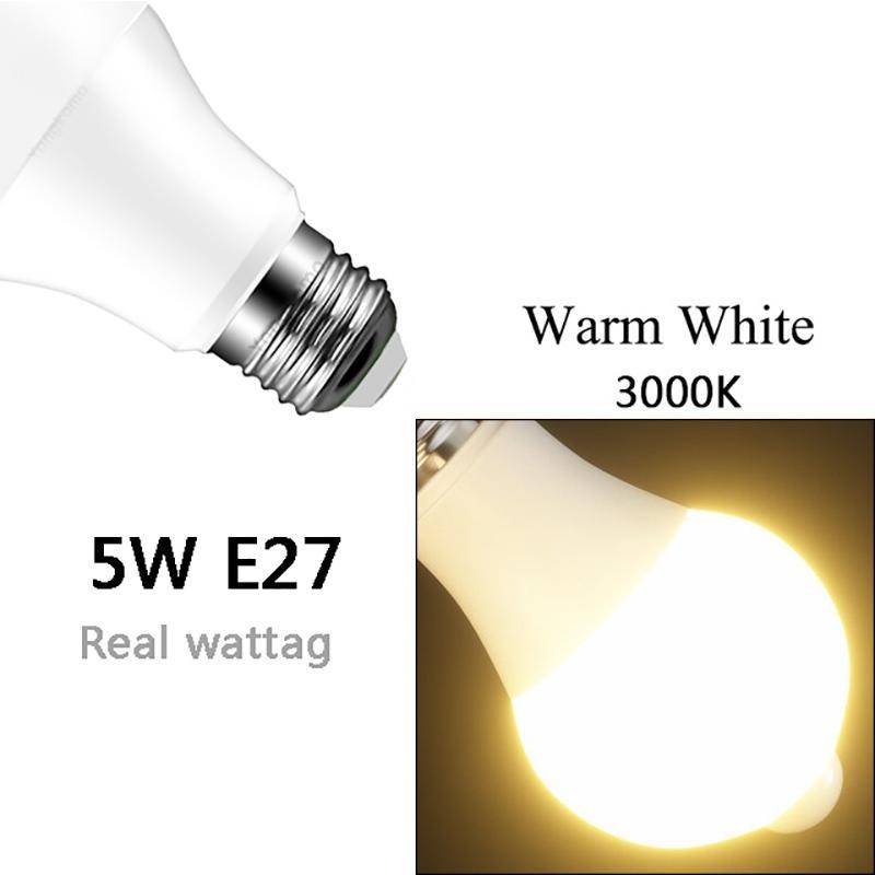 PIR Bewegungssensor LED Nachtlicht 12W Dämmerung bis Morgengrauen Glühbirne Smart Bulb Home 85V-265V Lichter Lampenbeleuchtung 5W E27 von Joom DACH