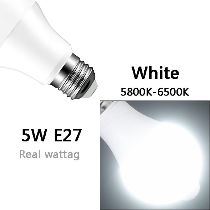 PIR Bewegungssensor LED Nachtlicht 12W Dämmerung bis Morgengrauen Glühbirne Smart Bulb Home 85V-265V Lichter Lampenbeleuchtung 5W E27 weiß von Joom DACH