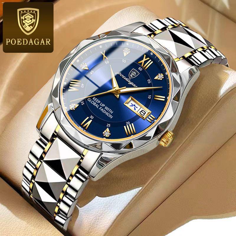 POEDAGAR Neue TOP Marke Luxus herren Uhr Mit Box Wasserdicht Leucht Mode herren Quarz Uhren von Joom DACH