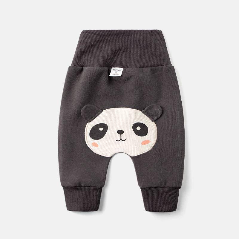 PP-Hose mit hoher Taille aus reiner Baumwolle für Kleinkinder – atmungsaktive Frühlings-, Herbst- und Winterhose für Jungen und Mädchen 73CM dunkelgraue von Joom DACH