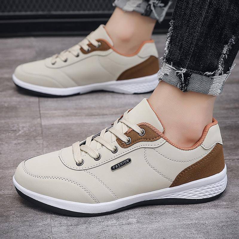 PU-Leder Herrenschuhe Sneaker Trend Lässige Skateboardschuhe Herren-Sneaker Rutschfestes Schuhwerk Herren Vulkanisierte Schuhe Herren-Sneaker 39 von Joom DACH