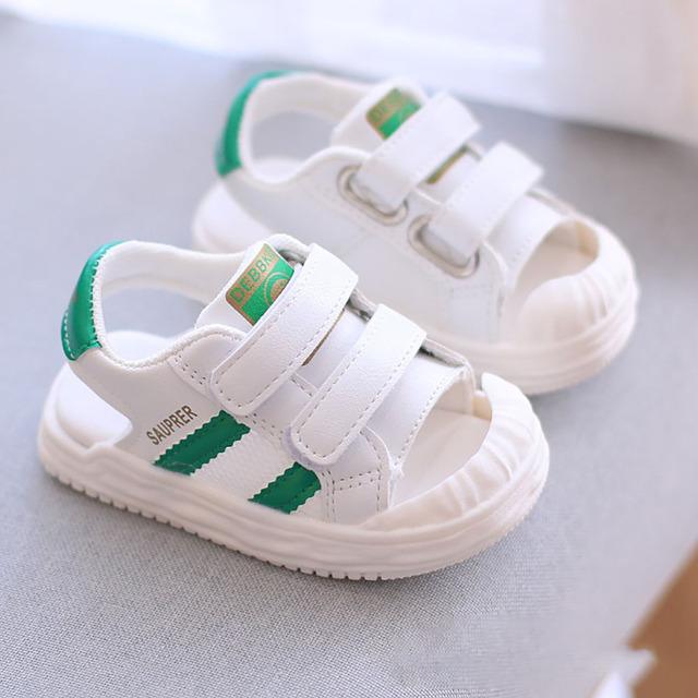 PU Leder Sommer Sandalen Für Kinder Trend Mode Jungen Mädchen Strand Schuhe Anti-rutschig Weichen sohlen Kleinkind Schuhe Schuhe 20 grün von Joom DACH