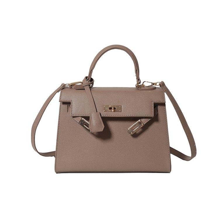 PU Mode Vielseitige Schnalle Handtasche Casual Solide Große Kapazität Schulter Tasche 2024 Heißer Verkauf frauen Licht Luxus Umhängetasche khaki von Joom DACH