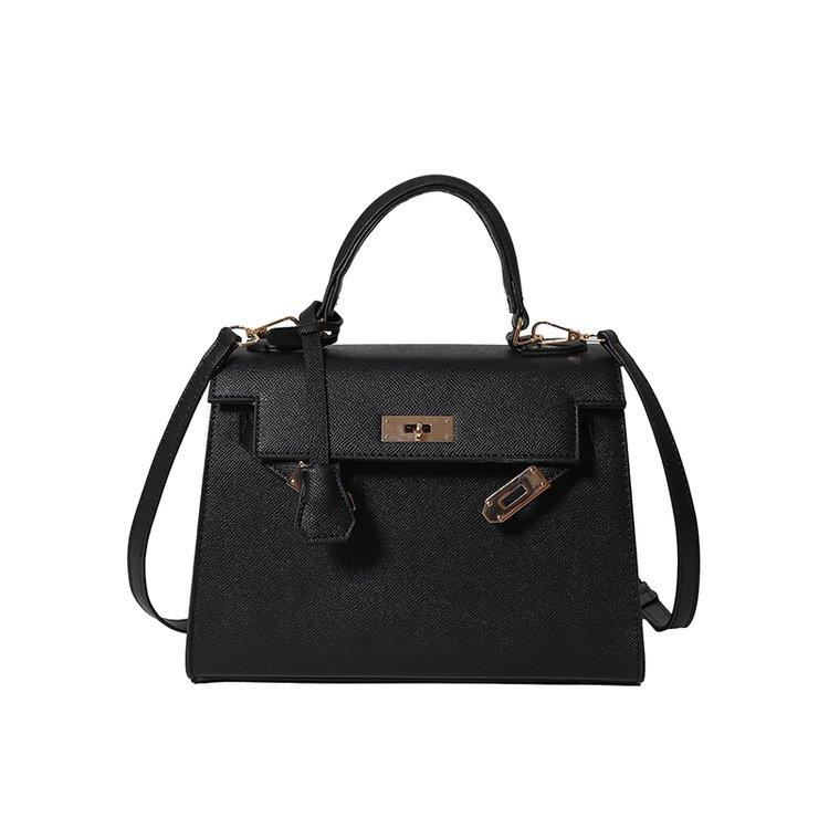 PU Mode Vielseitige Schnalle Handtasche Casual Solide Große Kapazität Schulter Tasche 2024 Heißer Verkauf frauen Licht Luxus Umhängetasche schwarz von Joom DACH