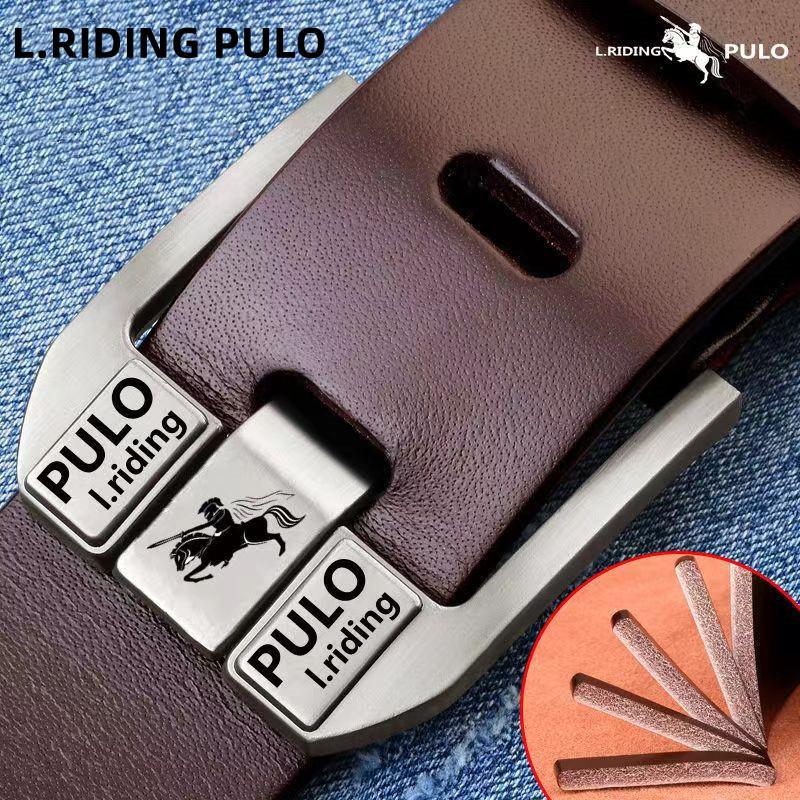 PULO Gürtel Herren Leder Automatische Schnalle Gürtel Reines Rindsleder Jugend Mittleren Alters Casual Persönlichkeit Koreanische Trend Hosen Gürtel 110cm braun von Joom DACH