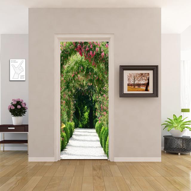 PVC Home Decor Eingang Tür Aufkleber Bad Dusche Zimmer Schlafzimmer Selbstklebende Fototapete Renovierung Landschaft Poster Wasserdicht 40x120cm(1 piece) von Joom DACH