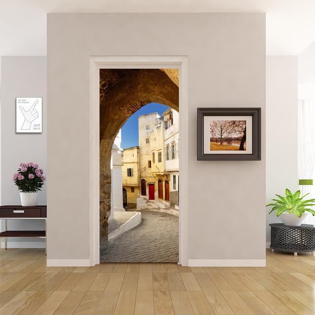 PVC Home Decor Eingang Tür Aufkleber Bad Dusche Zimmer Schlafzimmer Selbstklebende Fototapete Renovierung Landschaft Poster Wasserdicht 40x120cm(1 piece) von Joom DACH