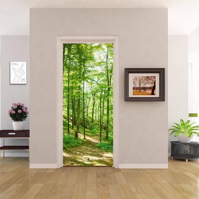 PVC Home Decor Eingang Tür Aufkleber Bad Dusche Zimmer Schlafzimmer Selbstklebende Fototapete Renovierung Landschaft Poster Wasserdicht 40x120cm(1 piece) von Joom DACH