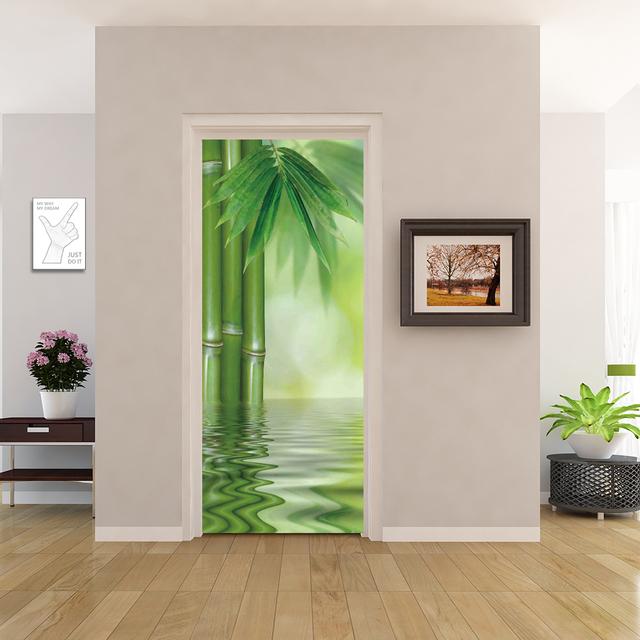 PVC Home Decor Eingang Tür Aufkleber Bad Dusche Zimmer Schlafzimmer Selbstklebende Fototapete Renovierung Landschaft Poster Wasserdicht 77x200cm(cut 2pcs) von Joom DACH