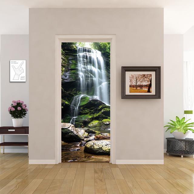 PVC Home Decor Eingang Tür Aufkleber Bad Dusche Zimmer Schlafzimmer Selbstklebende Fototapete Renovierung Landschaft Poster Wasserdicht 77x200cm(cut 2pcs) von Joom DACH