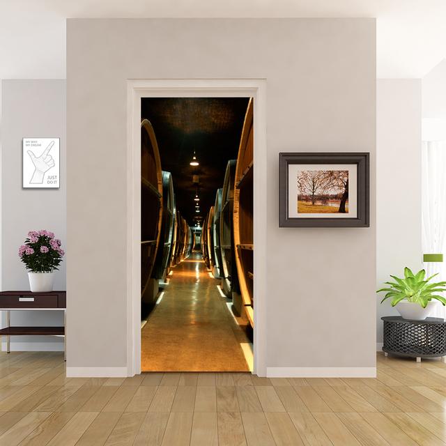 PVC Home Decor Eingang Tür Aufkleber Bad Dusche Zimmer Schlafzimmer Selbstklebende Fototapete Renovierung Landschaft Poster Wasserdicht 77x200cm(cut 2pcs) von Joom DACH