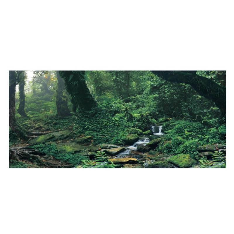 PVC-Kleber Riverway Green Woods Aquarium Hintergrund Poster Aufkleber Aquarium Dekoration(M) von Joom DACH