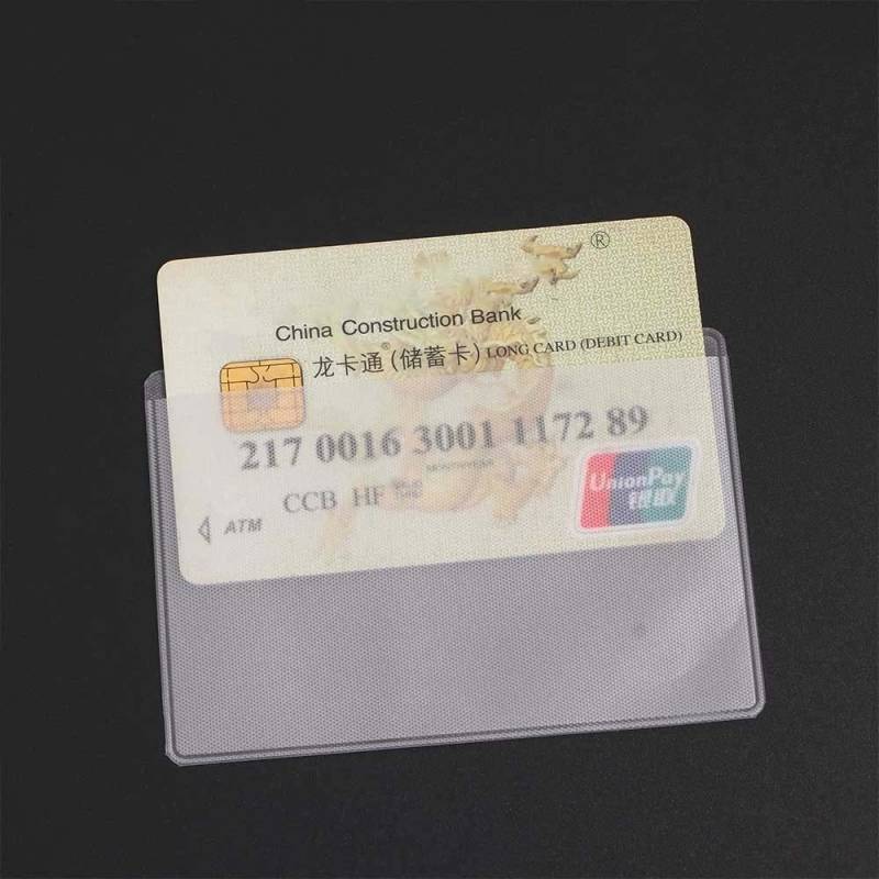 PVC-Schutz für Kreditkarten, wasserdichtes Kartenetui, Kartenhülle, Ausweishalter, Bankausweishülle 2 von Joom DACH