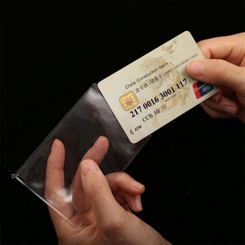 PVC-Schutz für Kreditkarten, wasserdichtes Kartenetui, Kartenhülle, Ausweishalter, Bankausweishülle 4 von Joom DACH