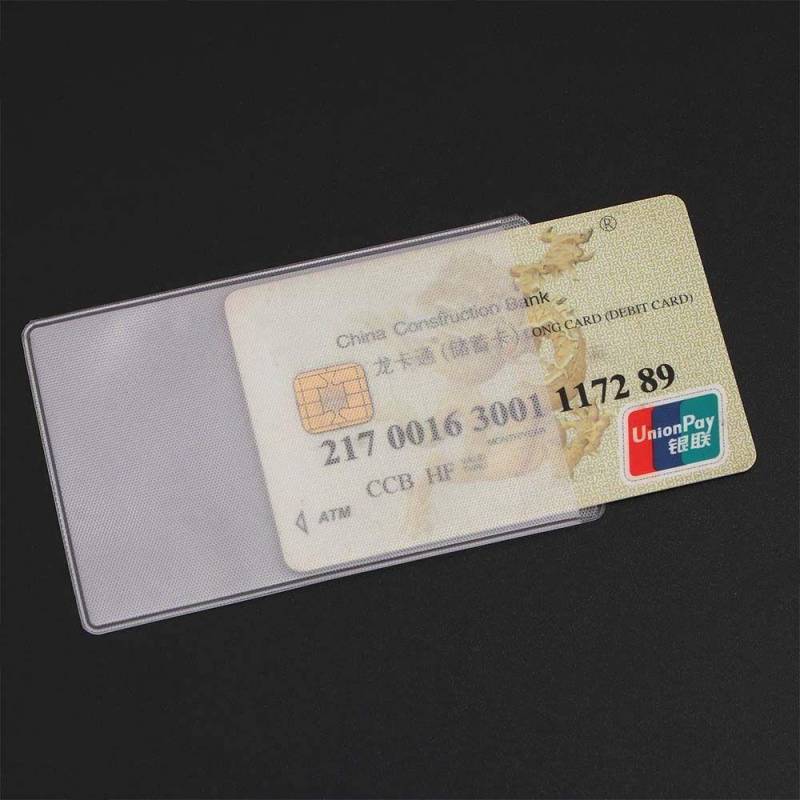 PVC-Schutz für Kreditkarten, wasserdichtes Kartenetui, Kartenhülle, Ausweishalter, Bankausweishülle 5 von Joom DACH