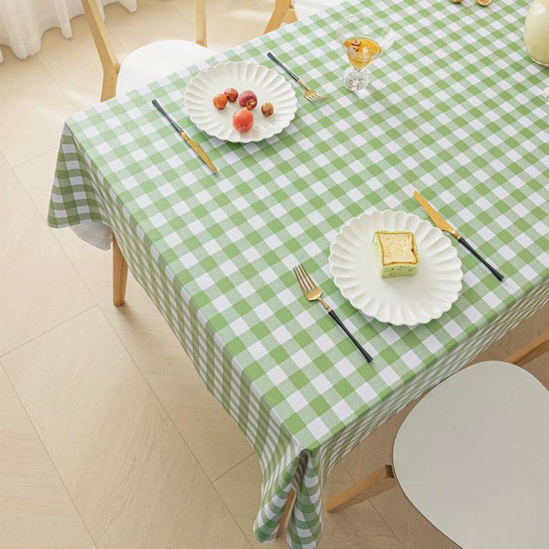 PVC Tischdecke Wasserdicht und Ölfest Waschfrei Pastoral Schreibtisch High-End Esstischdecke Kaffeetisch Tischmatte Ins Style Rechteckig 90*140 von Joom DACH