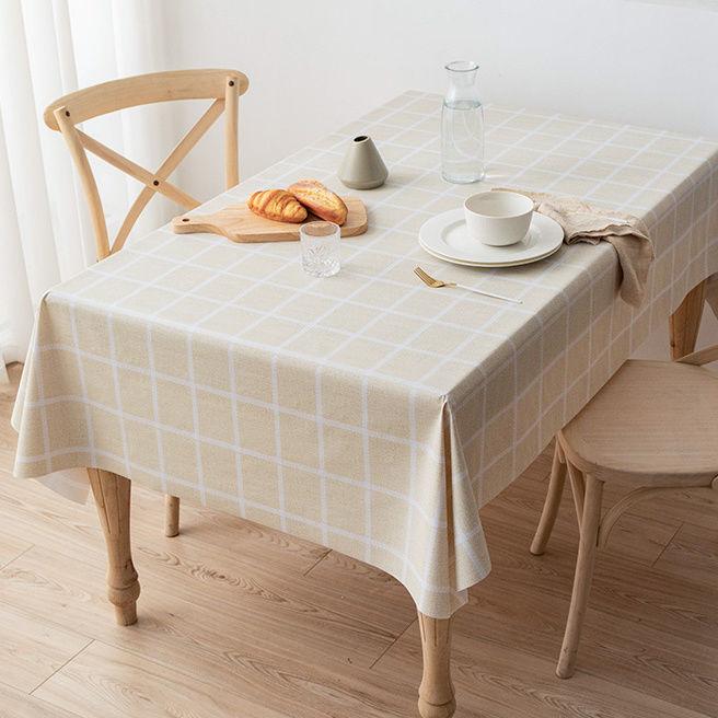 PVC Tischdecke Wasserdicht und Ölfest Waschfrei Pastoral Schreibtisch High-End Esstischdecke Kaffeetisch Tischmatte Ins Style Rechteckig 90*140 von Joom DACH