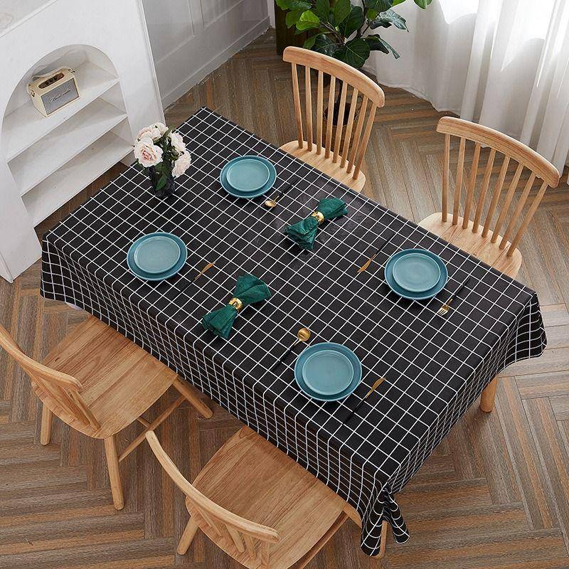 PVC Tischdecke Wasserdicht und Ölfest Waschfrei Pastoral Schreibtisch High-End Esstischdecke Kaffeetisch Tischmatte Ins Style Rechteckig 90*140 von Joom DACH