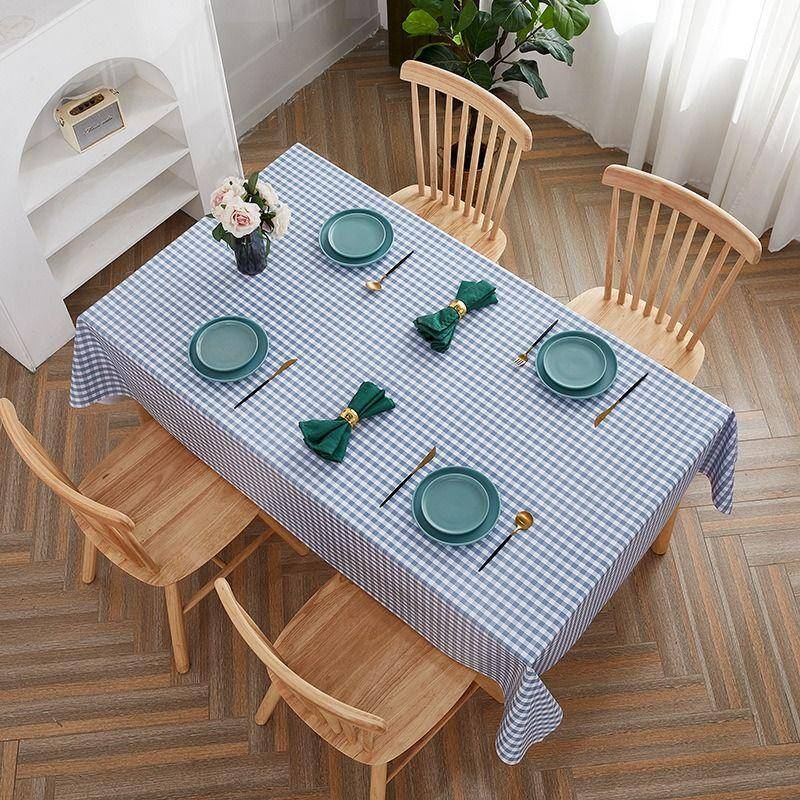PVC Tischdecke Wasserdicht und Ölfest Waschfrei Pastoral Schreibtisch High-End Esstischdecke Kaffeetisch Tischmatte Ins Style Rechteckig 90*140 von Joom DACH
