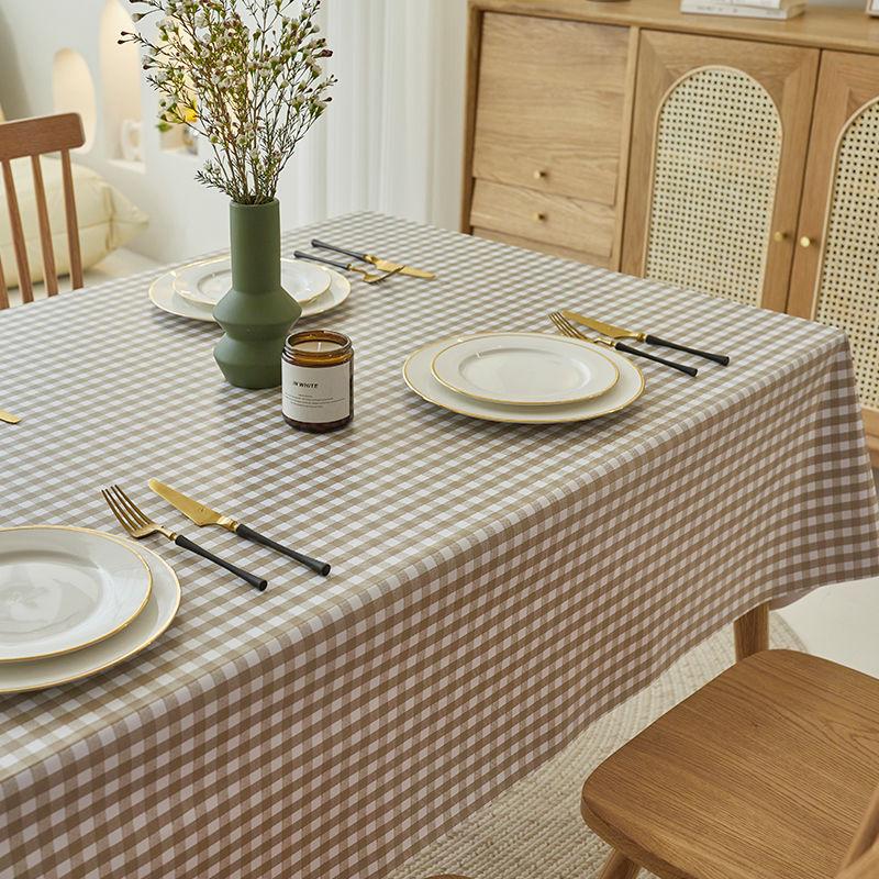 PVC Tischdecke Wasserdicht und Ölfest Waschfrei Pastoral Schreibtisch High-End Esstischdecke Kaffeetisch Tischmatte Ins Style Rechteckig 90*140 von Joom DACH