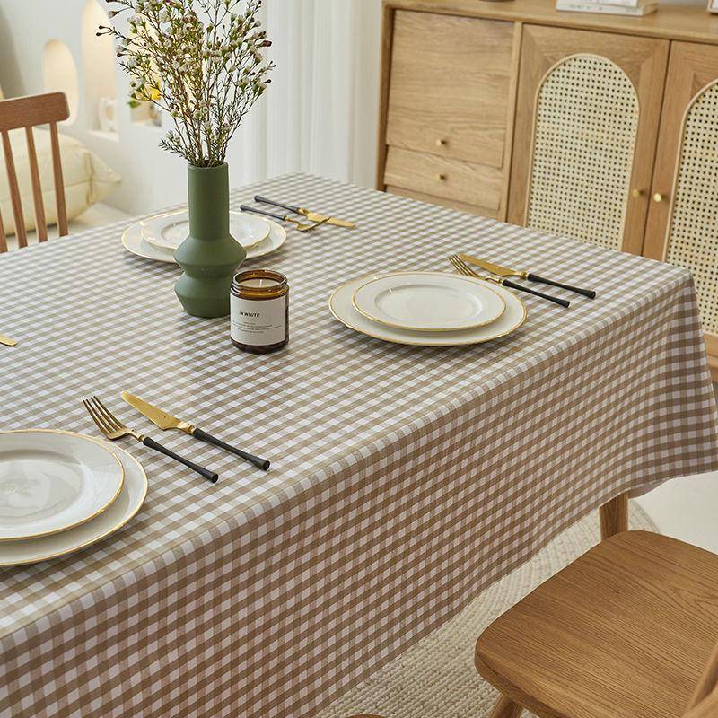 PVC Tischdecke Wasserdicht und Ölfest Waschfrei Pastoral Schreibtisch High-End Esstischdecke Kaffeetisch Tischmatte Ins Style Rechteckig 90*140 von Joom DACH