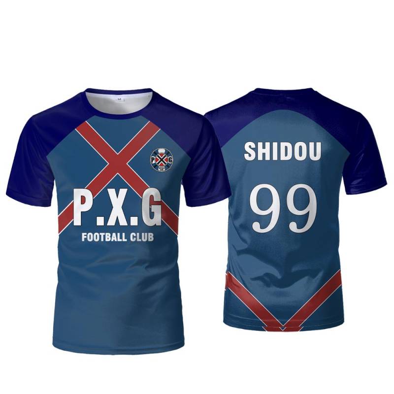 PXG Blue Lock Japanisches Anime-Trikot, Fußballuniform Nr. 9 Rin Shidou, Cosplay-T-Shirts, Freizeit-Sportoberteile für Herren und Damen M von Joom DACH
