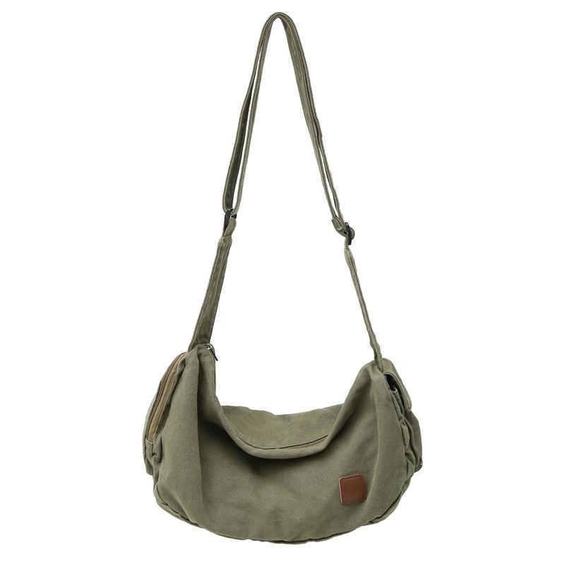 Paar Messenger Bag Damen Einfarbig Schultertasche Canvas Tasche Hobo Bag grün von Joom DACH