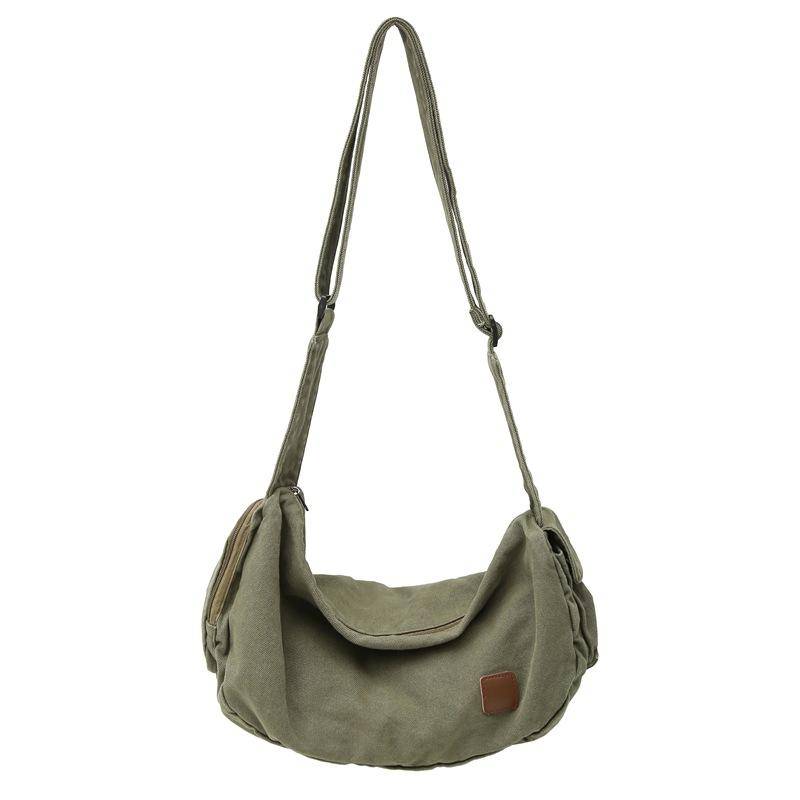 Paar Messenger Bag Damen Einfarbig Schultertasche Canvas Tasche Hobo Bag grün von Joom DACH